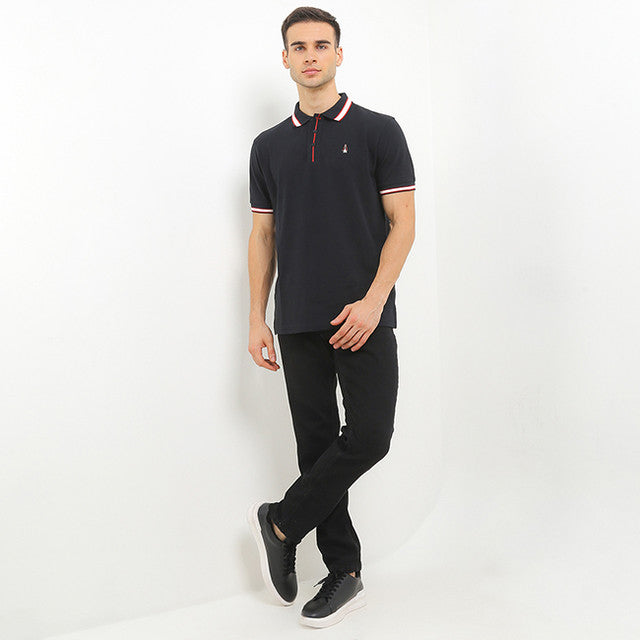 Hush Puppies Pakaian Pria Polo Cny Hao In Black