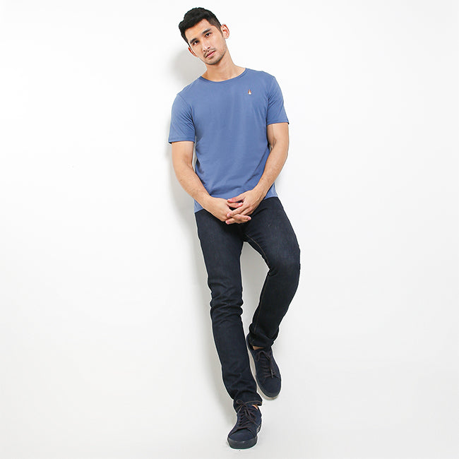 Hush Puppies Pakaian Kaos Pria Leviero Crew 2 In Blue