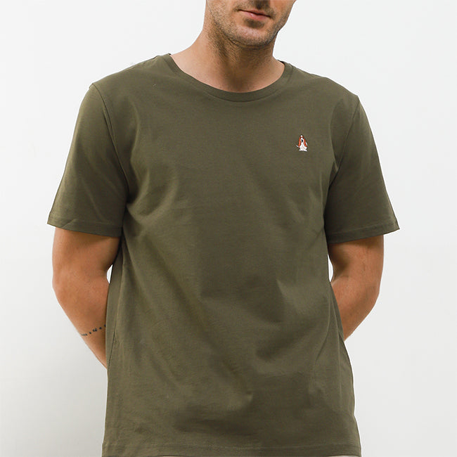 Hush Puppies Pakaian Kaos Pria Leviero Crew 2 In Dark Olive