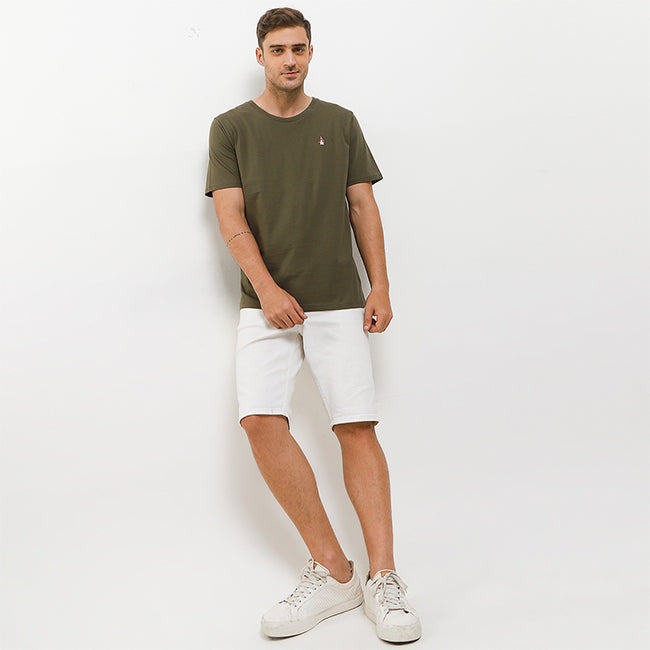 Hush Puppies Pakaian Kaos Pria Leviero Crew 2 In Dark Olive