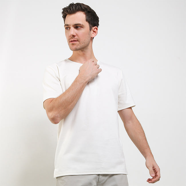 Hush Puppies Pakaian Pria T Shirt Hameed In Off White