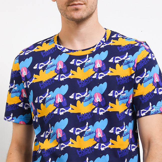Hush Puppies Pakaian Pria T Shirt Chez In Navy