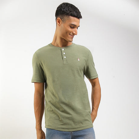 Hush Puppies Pakaian Pria T Shirt Knapp In Olive
