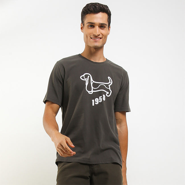Hush Puppies Pakaian Pria T Shirt Hund In Black