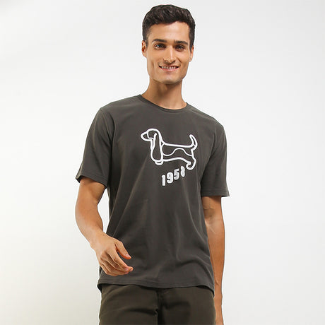Hush Puppies Pakaian Pria T Shirt Hund In Black