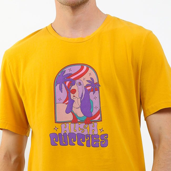 Hush Puppies Pakaian Pria T Shirt Gammal In Mustard