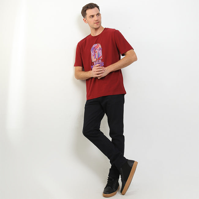 Hush Puppies Pakaian Pria T Shirt Gammal In Red
