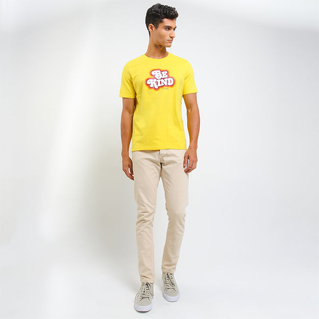 Hush Puppies Pakaian Pria T Shirt Bekind In Yellow