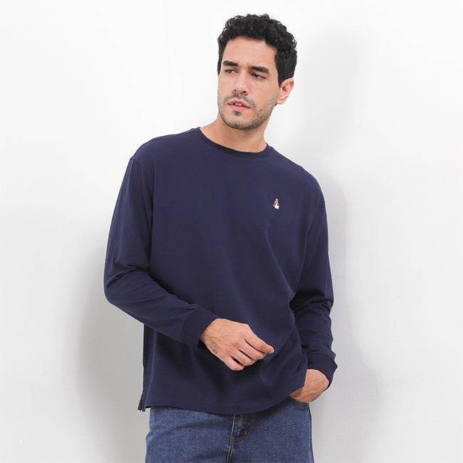 Hush Puppies Pakaian Pria Sweater Leonardo In Navy