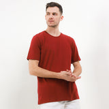 Hush Puppies Pakaian Pria T Shirt Eleveted Class Tee In Maroon