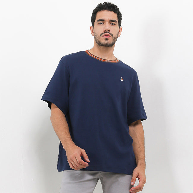 Hush Puppies Pakaian Pria T Shirt Almond In Navy