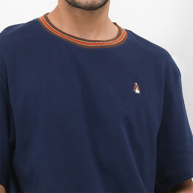 Hush Puppies Pakaian Pria T Shirt Almond In Navy