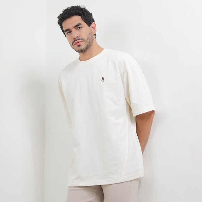 Hush Puppies Pakaian Pria T Shirt Emmit In Off White