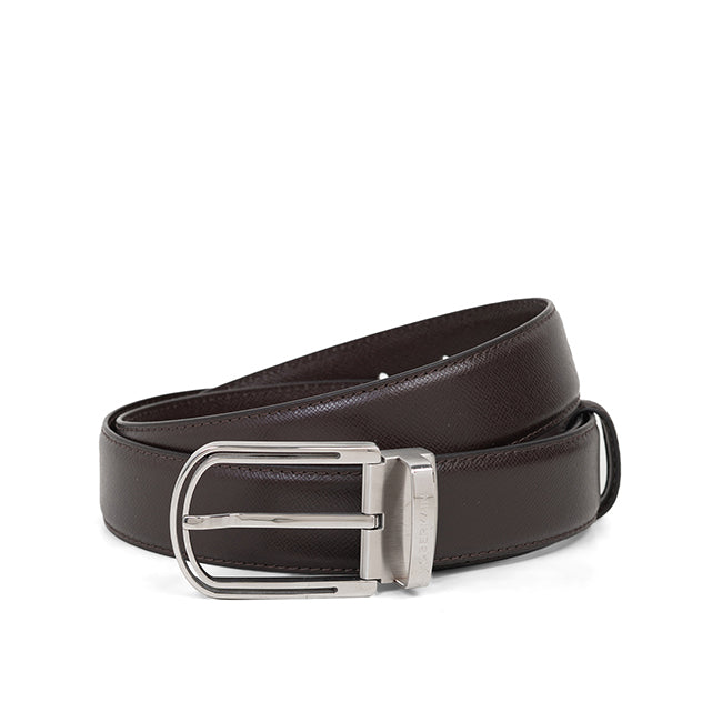 Obermain Men Belt Harper Pin Clip In Dark Brown