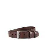 Obermain Men Grey Casual Belt In Dark Brown