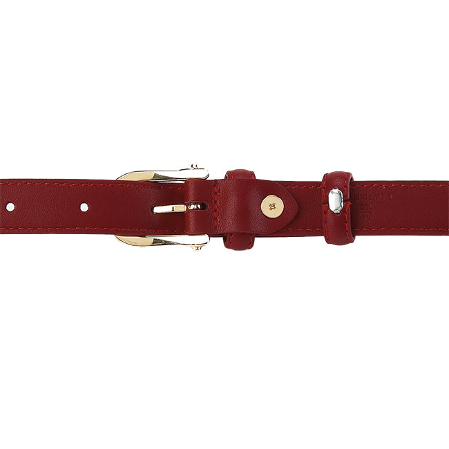 Violet Ladies Leather Pin In White