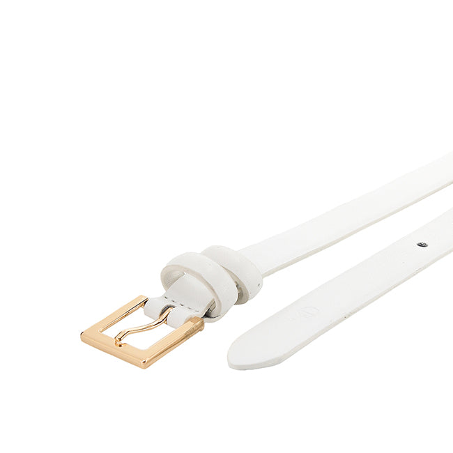 Charity Ladies Belt In White