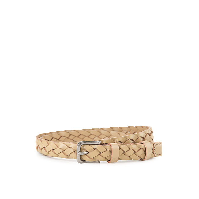 Obermain Women Ivory Braided Belt