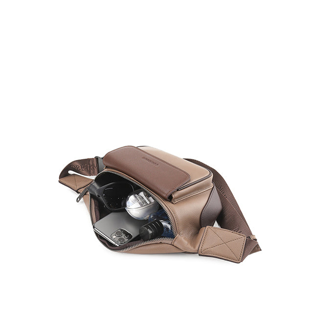 Obermain Tas Pria Justin Waist Bag-L In Beige