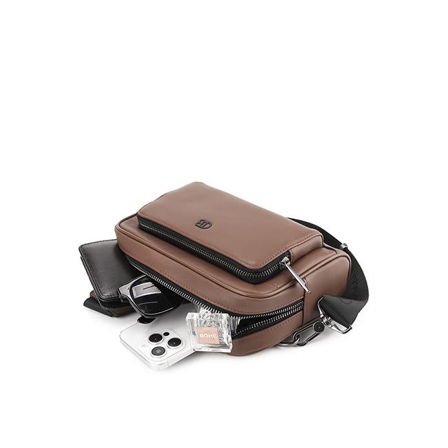 Obermain Tas Pria Roy Crossbody Bag-L In Tan