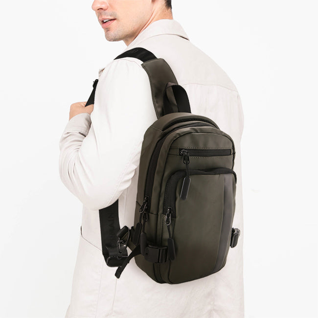 Obermain Tas Pria James 3 Chest Bag In Green
