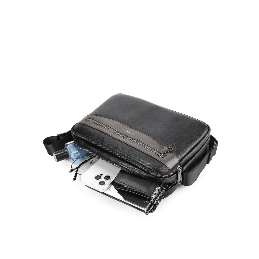 Obermain Tas Pria Taryn 3 Messenger Bag In Black