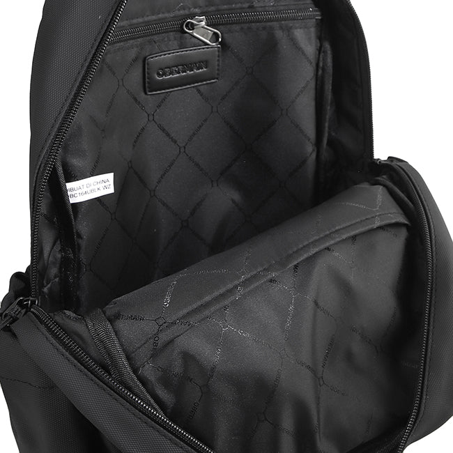 Obermain Men Kayden 1 Chest Bag In Black