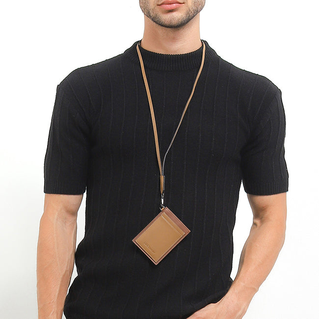 Obermain Aksesoris Pria Id Card Tron Lanyard In Tan