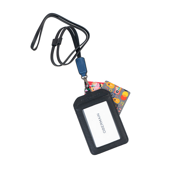 Obermain Men Id Card Hector Lanyard In Black