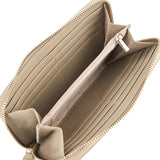 Ashley Long Zip Wallet-L In Beige