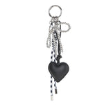 Obermain Women Keychain Gaely Love Ribbon Charm In Black