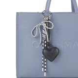 Obermain Women Keychain Gaely Love Ribbon Charm In Black