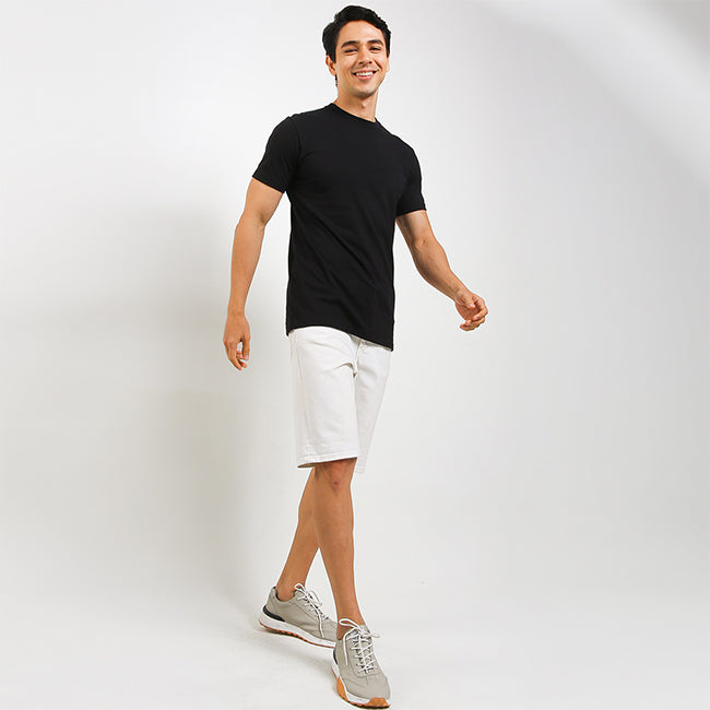 Obermain Pakaian Pria Ss Crew In Black-OMW22022BK