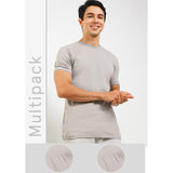Obermain Pakaian Pria Ss Crew In Gray-OMW22022GY