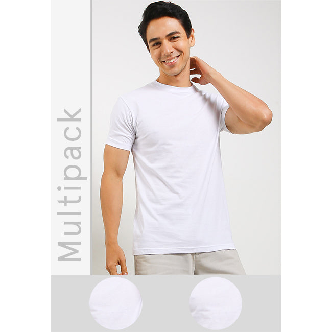 Obermain Pakaian Pria Ss Crew In White-OMW22022WH