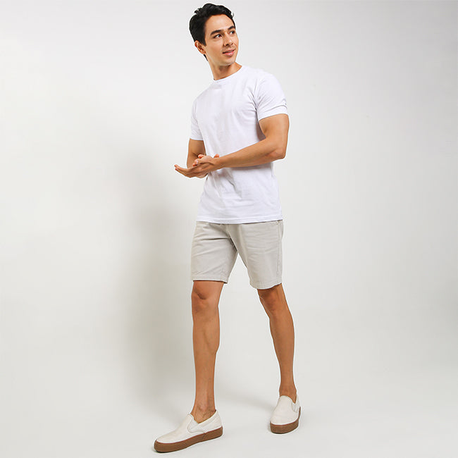 Obermain Pakaian Pria Ss Crew In White-OMW22022WH