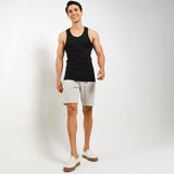Obermain Pakaian Pria Tank Top Tank In Black-OMW22023BK