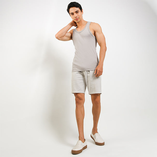 Obermain Pakaian Pria Tank Top Tank In Gray-OMW22023GY