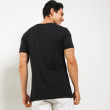 Obermain Pakaian Pria V Neck Ss Crew Bamboo In Black-OMW22024BK