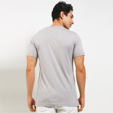 Obermain Pakaian Pria V Neck Ss Crew Bamboo In Gray-OMW22024GY
