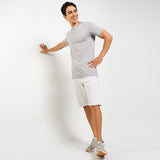 Obermain Pakaian Pria V Neck Ss Crew Bamboo In Gray-OMW22024GY