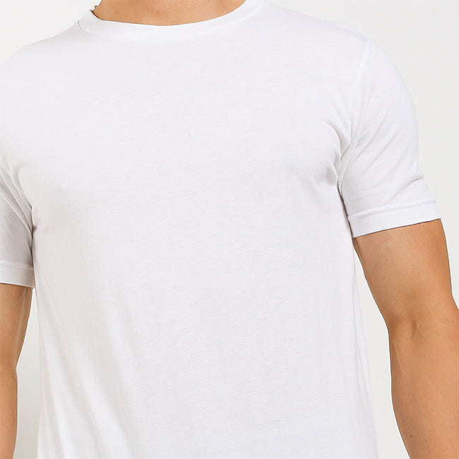 Ss Crew Bamboo In White-OMW22024WH