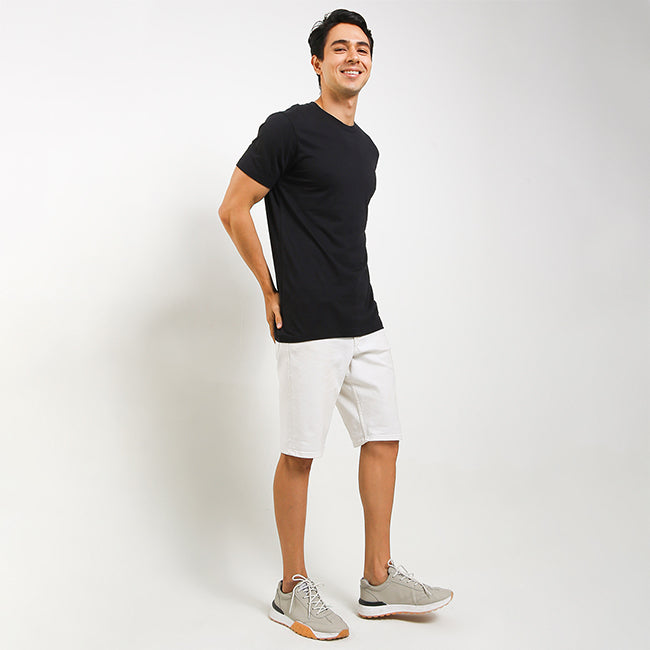 Obermain Pakaian Pria V Neck Bamboo In Black-OMW22025BK