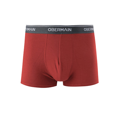 Obermain Pakaian Boxer Pria Knit Boxer A In Maroon/Navy