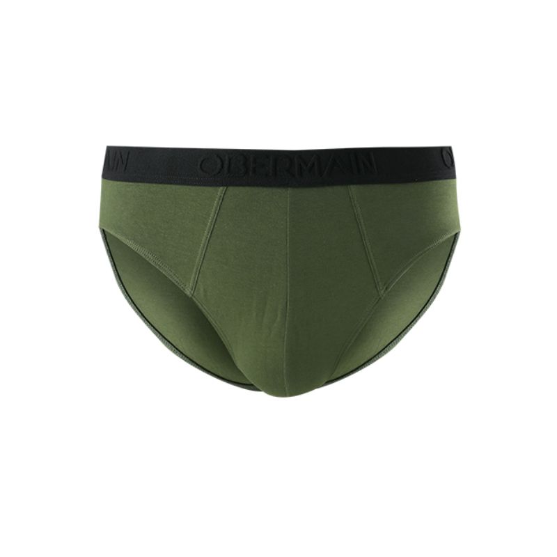Obermain Pakaian Brief Pria Knit Brief B In Dark Olive/Gray