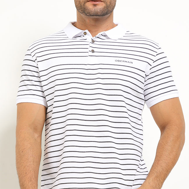 Obermain Pakaian Pria Polo Lane In White