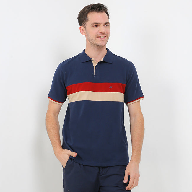 Obermain Pakaian Pria Polo Dezmond In Navy