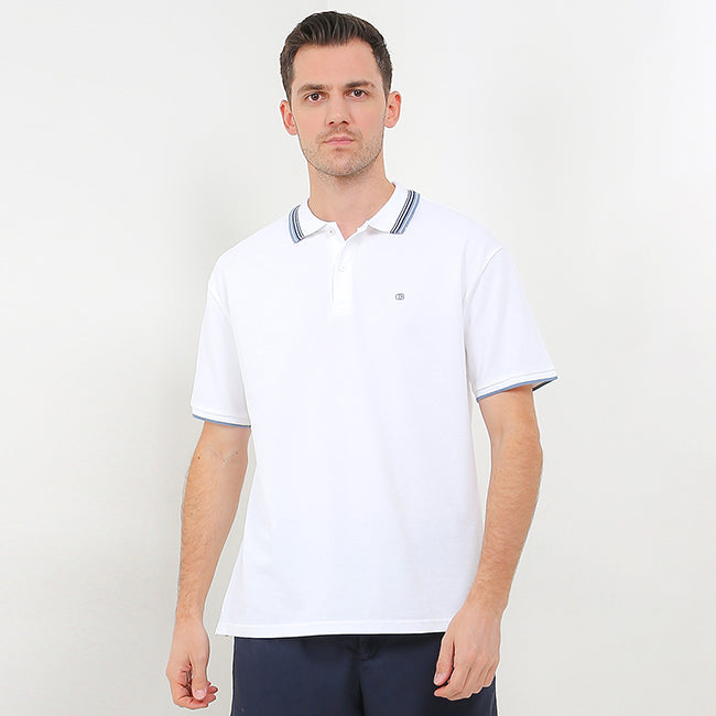 Obermain Pakaian Pria Polo Dought In White