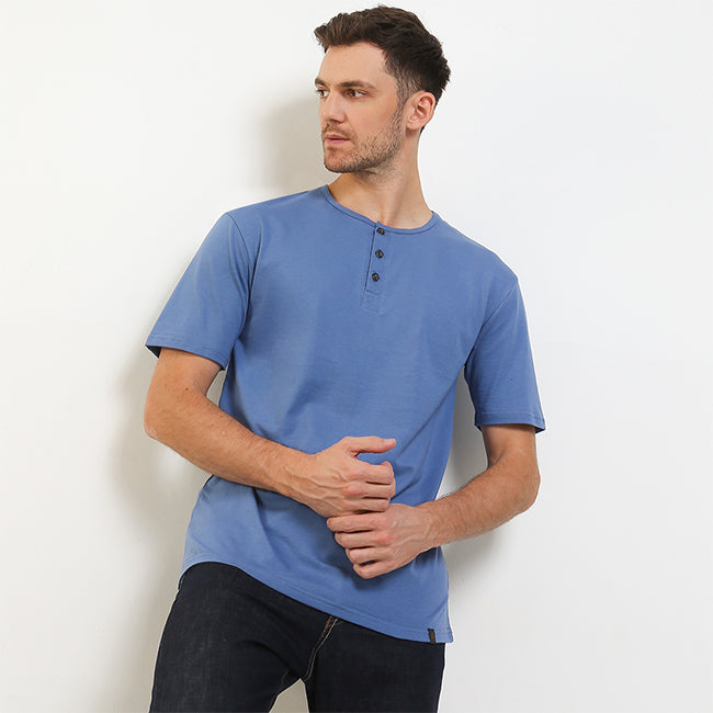 Obermain Pakaian Pria T Shirt Collin In Blue