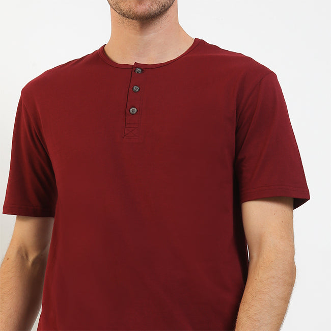 Obermain Pakaian Pria T Shirt Collin In Maroon